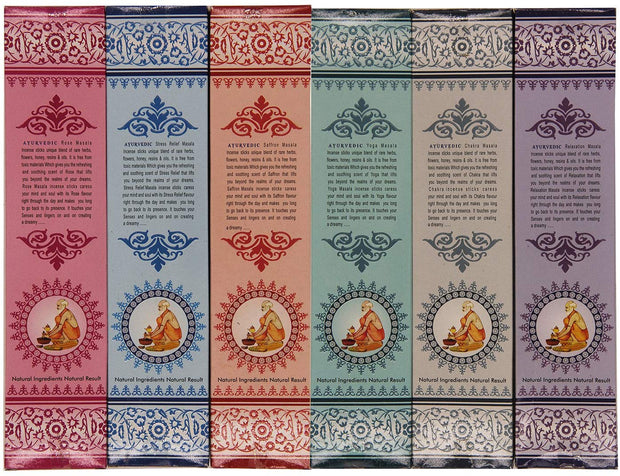 Gift Set of 12 Ayurvedic Masala Incense Packs - DharmaObjects
