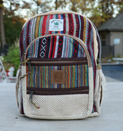 Handmade Natural Hemp Nepal Backpack Purse for Women & Girls Small Lightweight Daypack