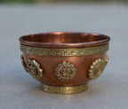 7 Chakra Copper Bowl Smudge, Charcoal, Incense Burner, Ritual Altar Bowl, Offering Bowl. - DharmaObjects