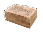Hand Carved Celtic Cross Wooden Box Keepsake Jewelry Storage - DharmaObjects