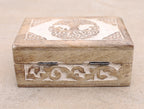 Celtic Tree Of Life Hand Carved Jewelry Storage Keepsake Wooden Box