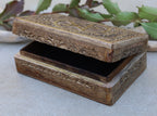 Hand Carved Pentagram Star Wooden Box Keepsake Jewelry Storage - DharmaObjects