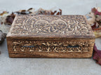 Hand Carved Tree of Life Wooden Box Keepsake Jewelry Storage