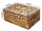 Tree Of Life Hand Carved Jewelry Storage Keepsake Wooden Box - DharmaObjects