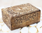 Tree Of Life Hand Carved Jewelry Storage Keepsake Wooden Box - DharmaObjects