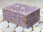 Tree Of Life Hand Carved Jewelry Storage Keepsake Wooden Box - DharmaObjects