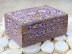 Tree Of Life Hand Carved Jewelry Storage Keepsake Wooden Box - DharmaObjects