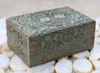 Tree Of Life Hand Carved Jewelry Storage Keepsake Wooden Box - DharmaObjects