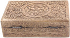 Hand Carved Triquetra Wooden Jewelry, Keepsake, Storage Box