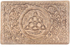 Hand Carved Triquetra Wooden Jewelry, Keepsake, Storage Box