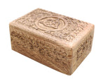 Hand Carved Triquetra Wooden Jewelry, Keepsake, Storage Box