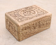 Hand Carved Triquetra Wooden Jewelry, Keepsake, Storage Box