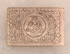 Hand Carved Triquetra Wooden Jewelry, Keepsake, Storage Box