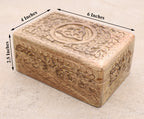 Hand Carved Triquetra Wooden Jewelry, Keepsake, Storage Box