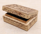 Hand Carved Yin Yang Wooden Box Keepsake Jewelry Storage