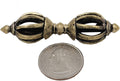 Tibetan Buddhist Brass (Vajra) Thunderbolt Nine Spokes Dorjee/Dorji (2.5 Inches)