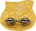 Tibetan Buddhist Brass (Vajra) Thunderbolt Nine Spokes Dorjee/Dorji (3.50 Inches) - DharmaObjects