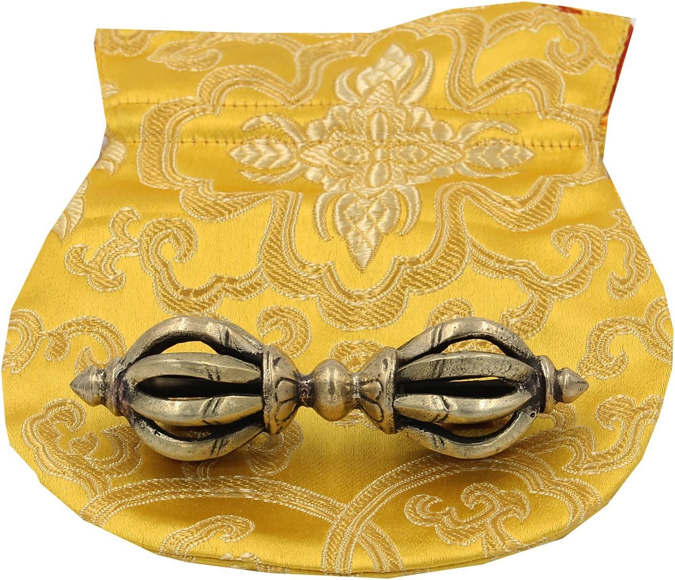 Tibetan Buddhist Brass (Vajra) Thunderbolt Nine Spokes Dorjee/Dorji (3.50 Inches) - DharmaObjects