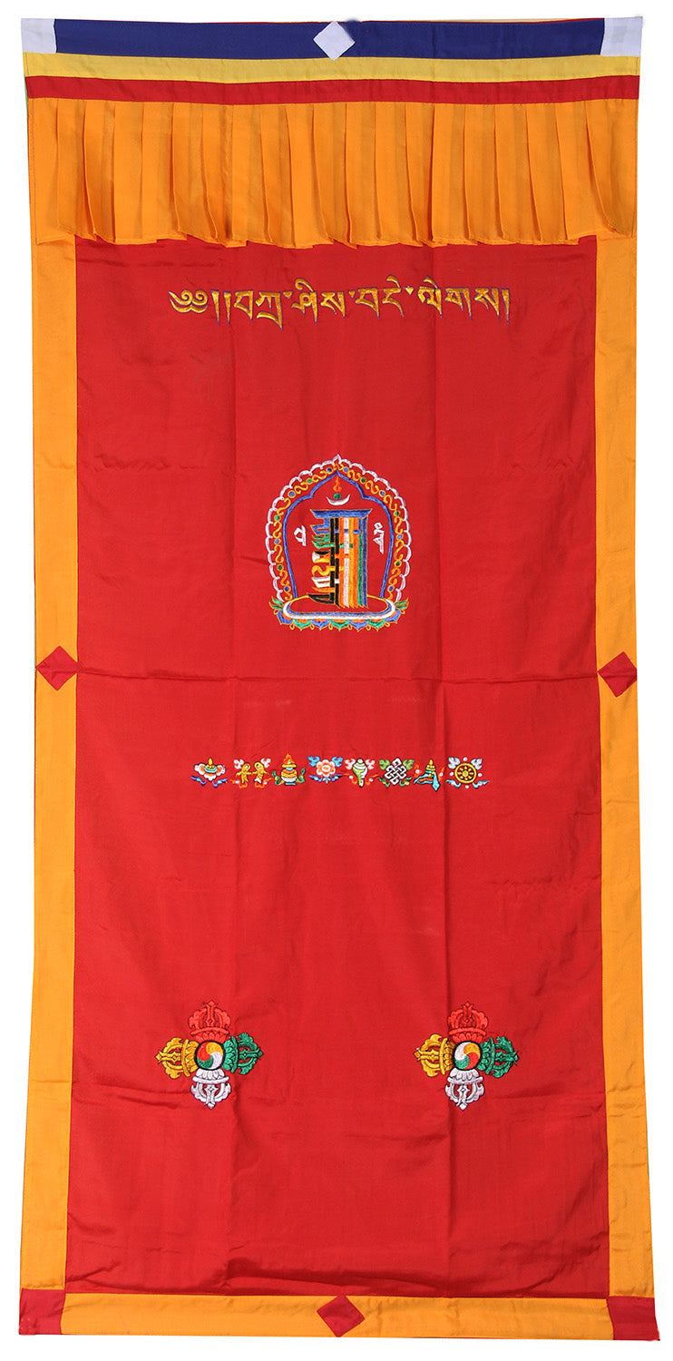 Tibetan Buddhist 8 Lucky Symbols Kalachakra Door Curtain wall hanging - DharmaObjects