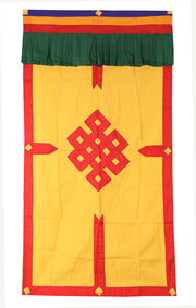 Tibetan Buddhist Endless Knot (Pata) Meditation Shrine Room Door Curtain wall hanging