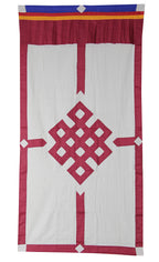 Tibetan Buddhist Endless Knot (Pata) Meditation Shrine Room Door Curtain wall hanging - DharmaObjects