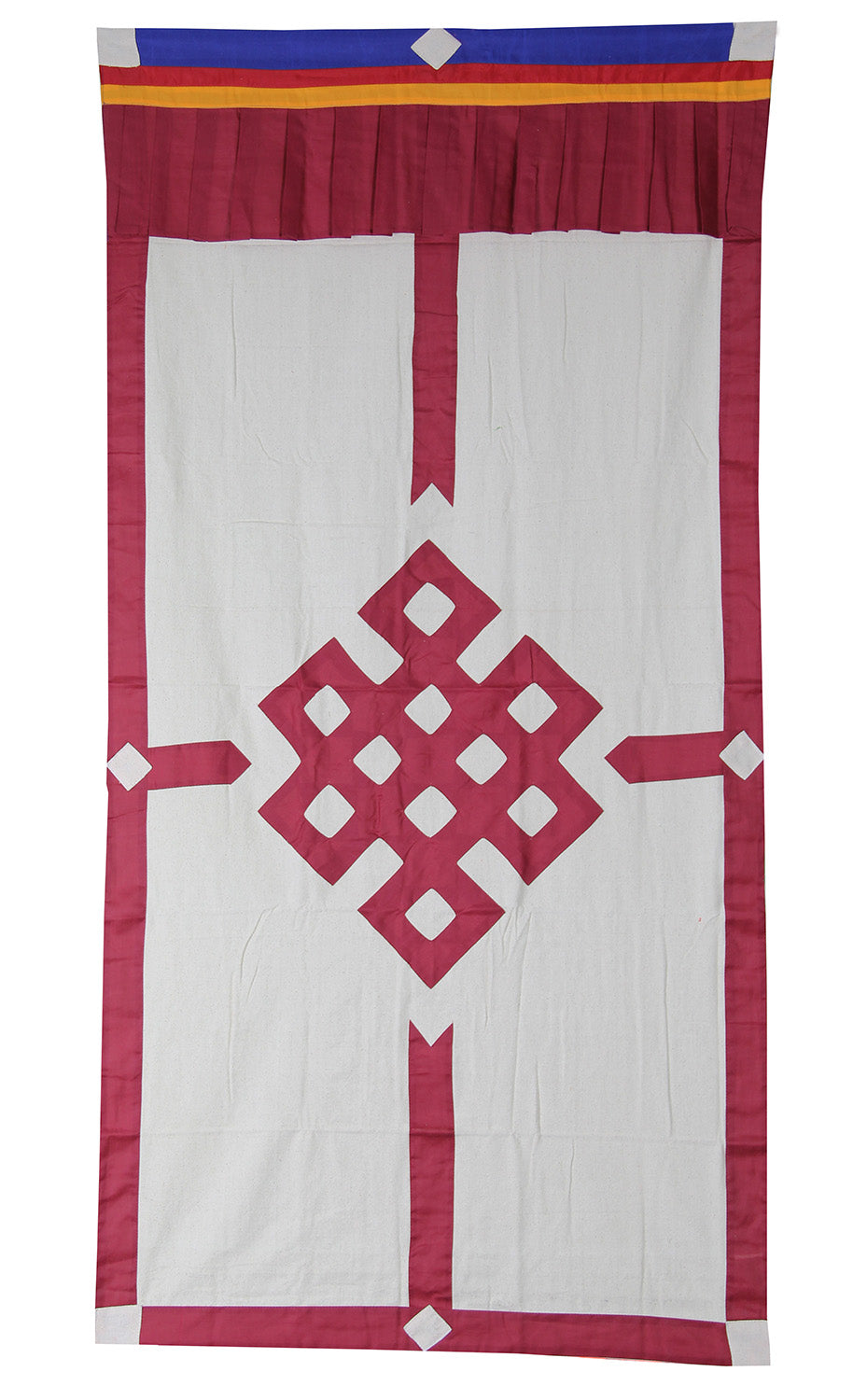 Tibetan Buddhist Endless Knot (Pata) Meditation Shrine Room Door Curtain wall hanging - DharmaObjects