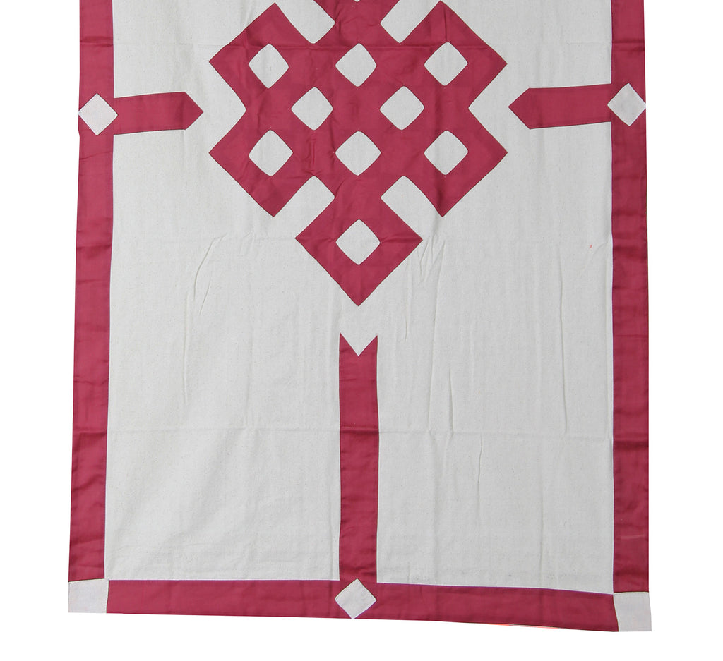 Tibetan Buddhist Endless Knot (Pata) Meditation Shrine Room Door Curtain wall hanging - DharmaObjects