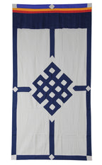 Tibetan Buddhist Endless Knot (Pata) Meditation Shrine Room Door Curtain wall hanging - DharmaObjects