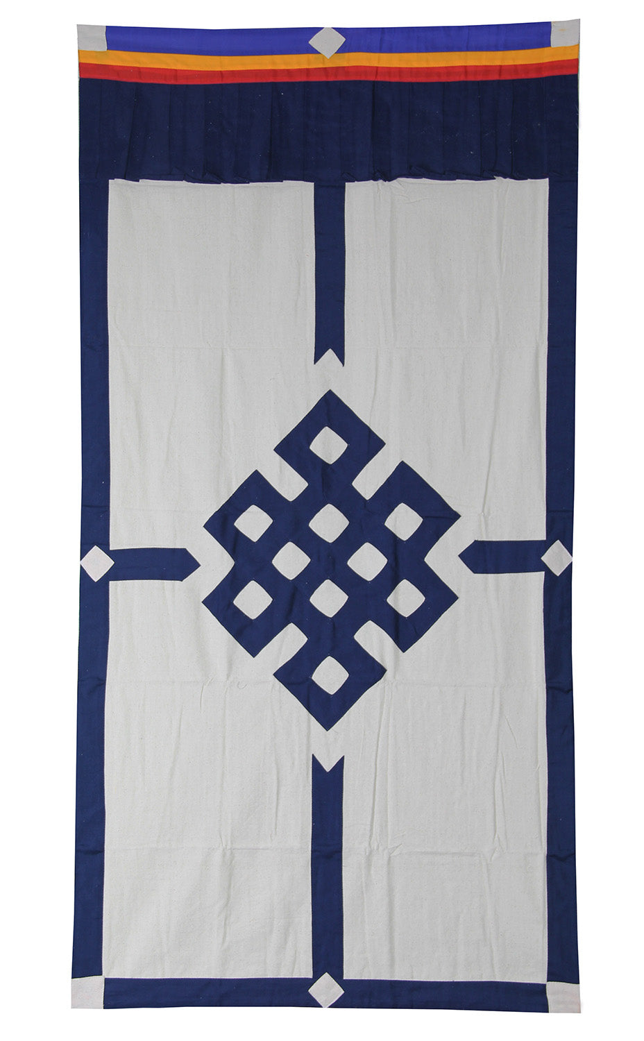 Tibetan Buddhist Endless Knot (Pata) Meditation Shrine Room Door Curtain wall hanging - DharmaObjects