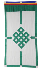 Tibetan Buddhist Endless Knot (Pata) Meditation Shrine Room Door Curtain wall hanging - DharmaObjects