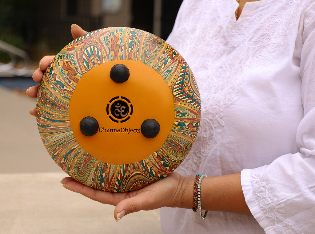 Steel Tongue Drum 8 Notes 10 Inches Tank Drum, Handpan Drum, Chakra Drum, Percussion with Mallets and Travel Bag