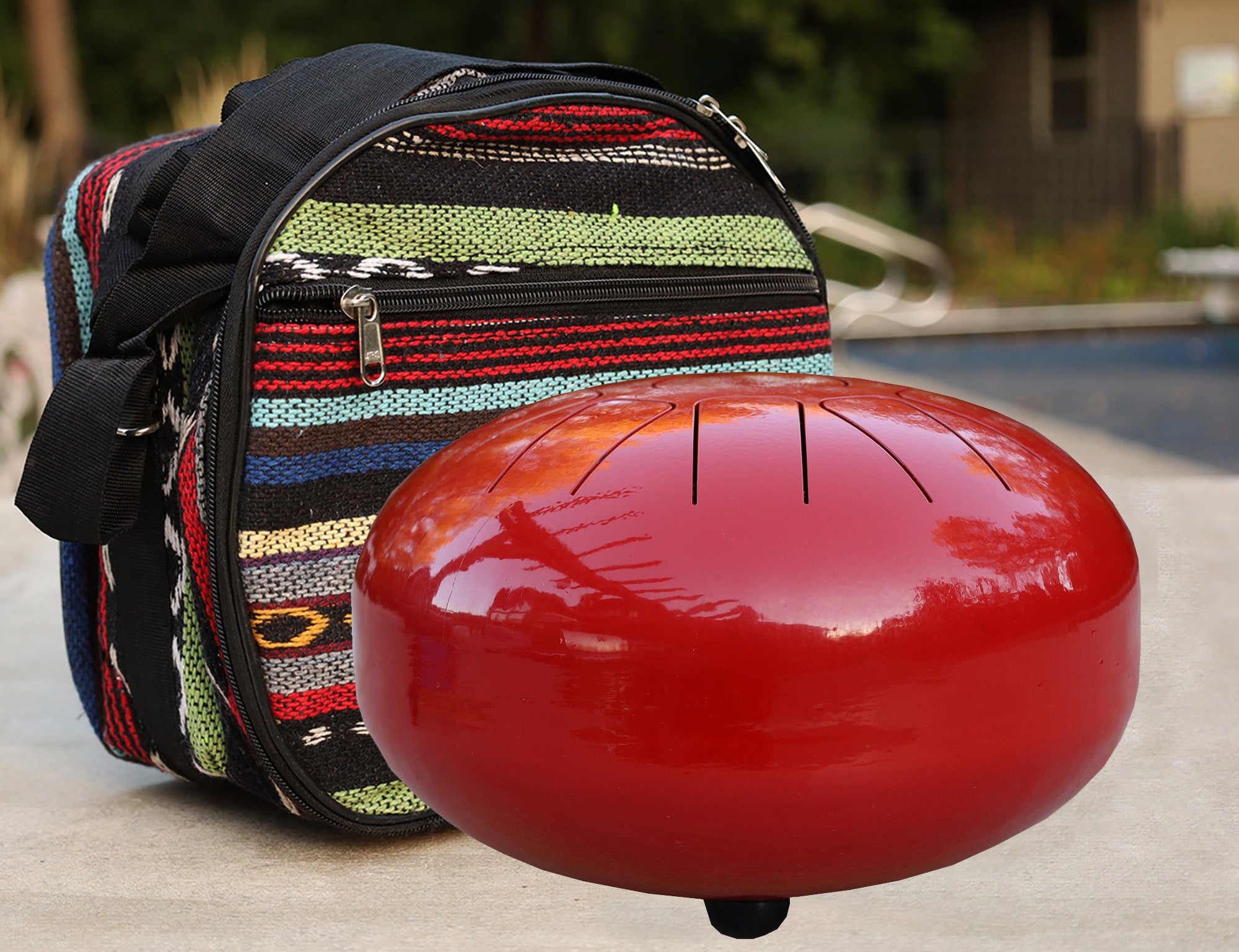 Steel Tongue Drum 11 Notes 12 Inches Tank Drum, Handpan Drum, Chakra Drum, Percussion with Padded Travel Bag, Mallets and More