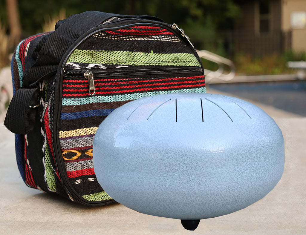 Steel Tongue Drum 11 Notes 12 Inches Tank Drum, Handpan Drum, Chakra Drum, Percussion with Padded Travel Bag, Mallets and More