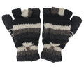 Hand Knit 100% Wool Convertible Finger less Mittens Glove Nepal - DharmaObjects