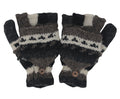 Hand Knit 100% Wool Convertible Finger less Mittens Glove Nepal - DharmaObjects