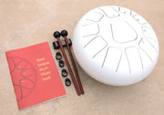 Steel Tongue Drum 11 Notes 10 Inches Tank Drum, Handpan Drum, Chakra Drum, Percussion with Padded Travel Bag, Mallets, Book and More
