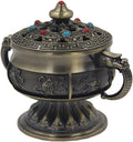 Large Heavy Duty Multi Purpose Charcoal Incense Burner 4 Inches Tall - DharmaObjects