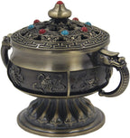 Large Heavy Duty Multi Purpose Charcoal Incense Burner 4 Inches Tall - DharmaObjects