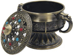 Large Heavy Duty Multi Purpose Charcoal Incense Burner 4 Inches Tall - DharmaObjects