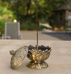 Large Heavy Duty Multi Purpose Charcoal Incense Burner 4 Inches Tall - DharmaObjects