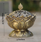 Large Heavy Duty Multi Purpose Charcoal Incense Burner 4 Inches Tall - DharmaObjects