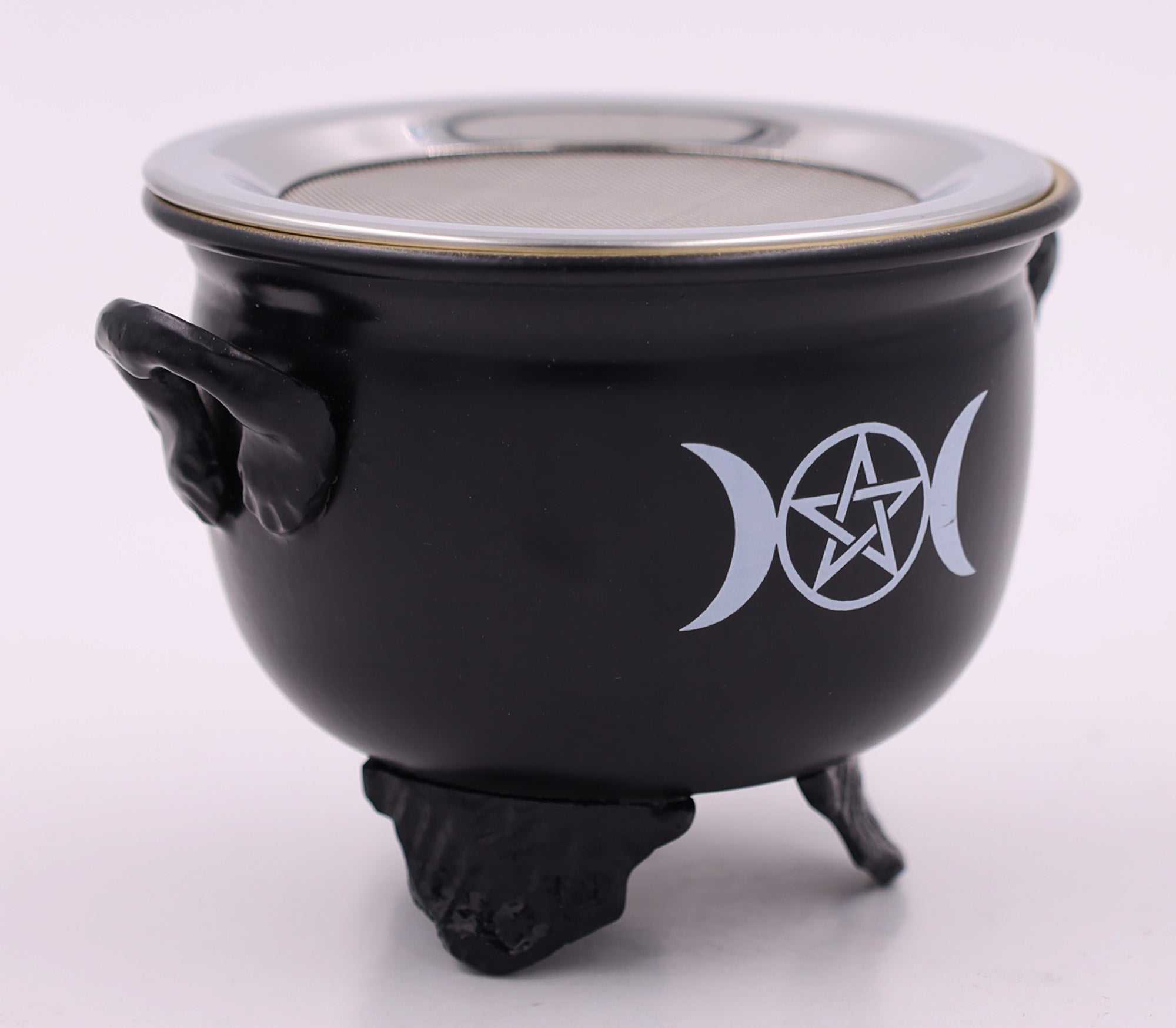 Large Metal Charcoal Screen Incense Burner (Triquetra) - DharmaObjects