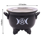 Large Metal Charcoal Screen Incense Burner (Triquetra) - DharmaObjects