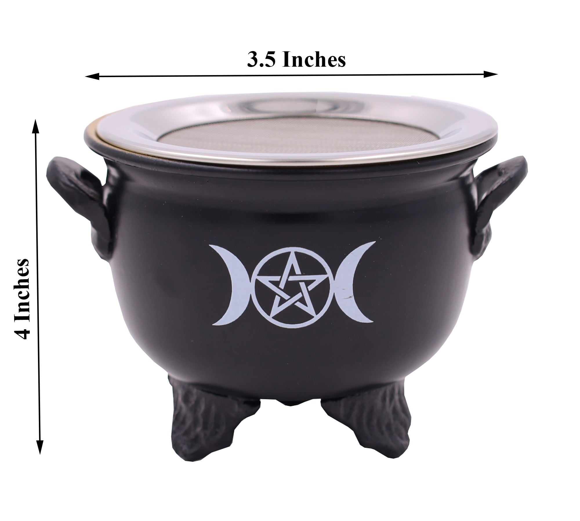 Large Metal Charcoal Screen Incense Burner (Triquetra) - DharmaObjects