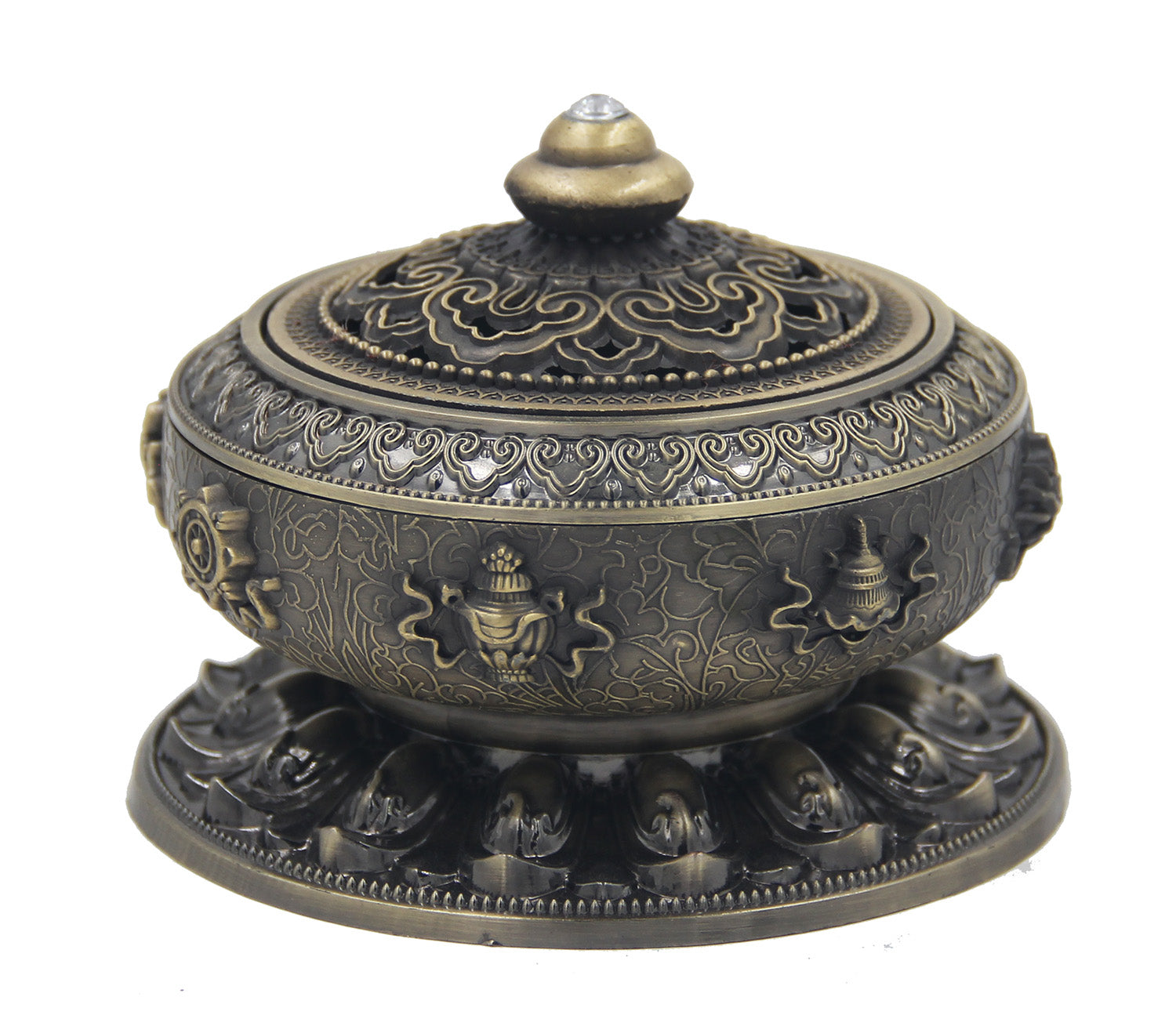 Charcoal Incense Burner 3 Inches Tall - DharmaObjects