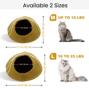KayJayStyles Felt Cat Cave / Cat Bed / Warm Cat House / Cat Cocoon Hand Felted Natural Wool Eco-Friendly - Great Cat Gift