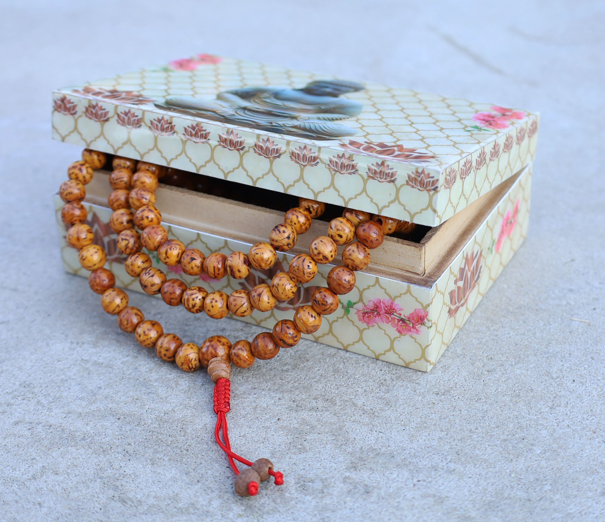 Tibetan Buddhist Meditation Bodhi Seed Mala Rosary 108 Beads With Free Mala Box - DharmaObjects