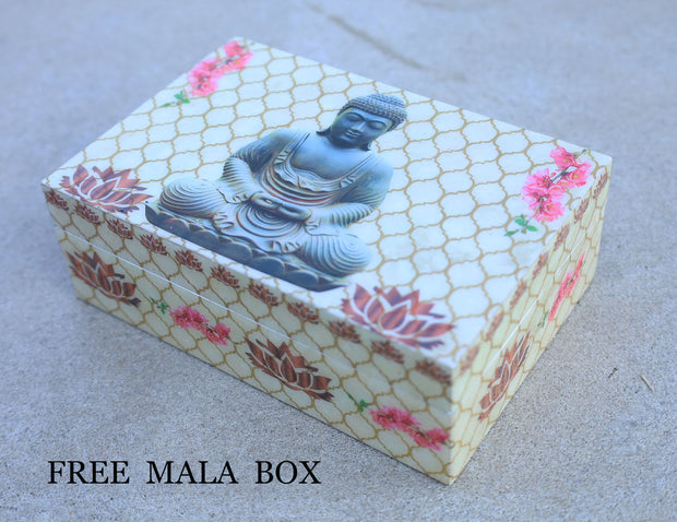 Tibetan Buddhist Meditation Bodhi Seed Mala Rosary 108 Beads With Free Mala Box