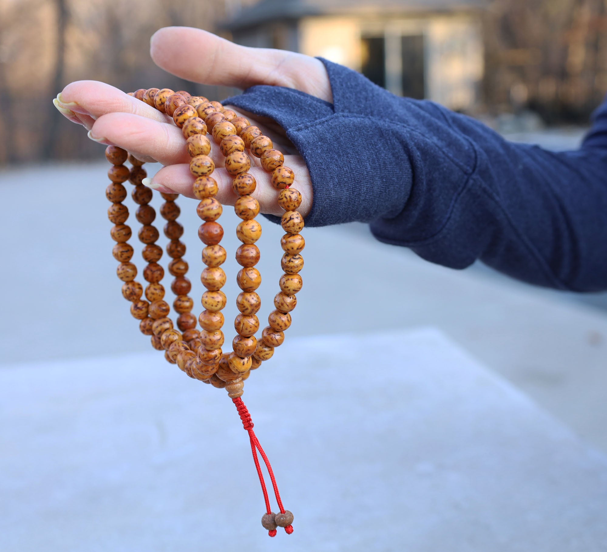 Tibetan Buddhist Meditation Bodhi Seed Mala Rosary 108 Beads With Free Mala Box - DharmaObjects