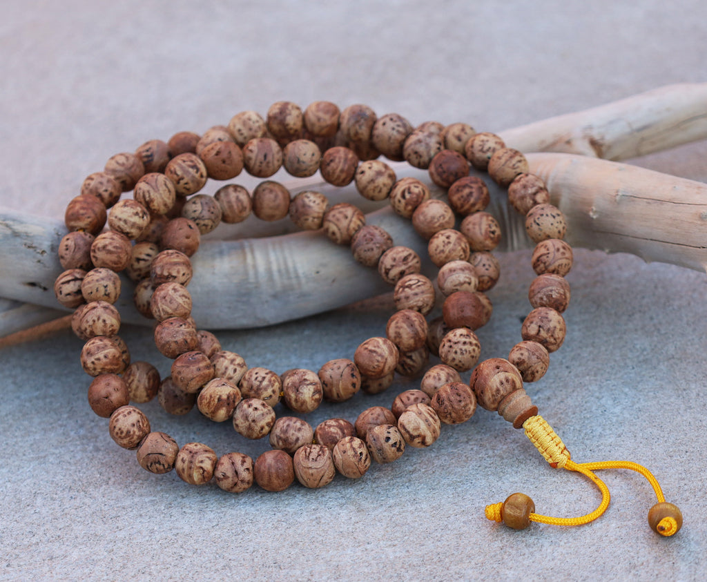 Natural Genuine Bodhi Seed Prayer Mala 108 Beads - DharmaObjects